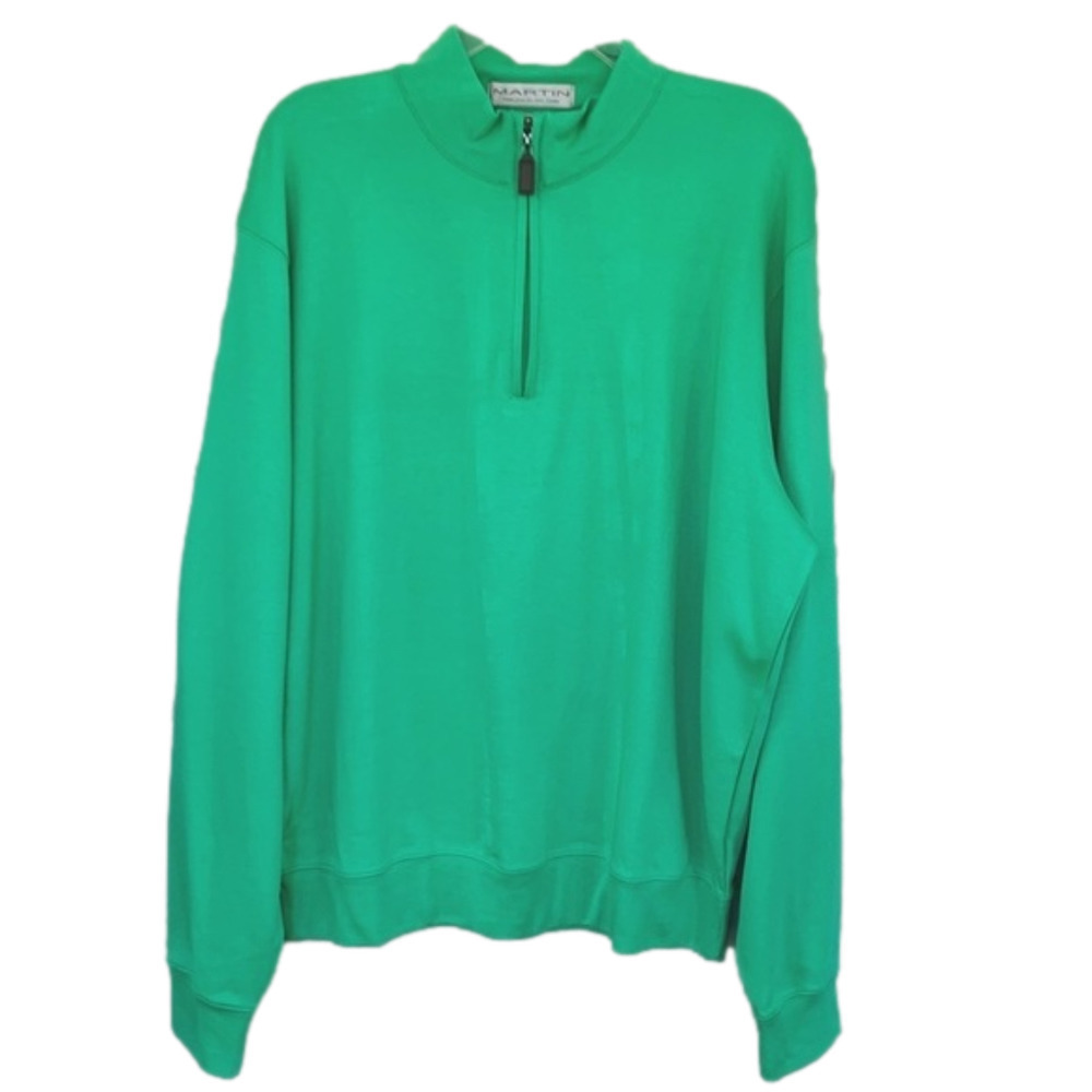 Martin Lime Longsleeve 1/4 Zip Interlock Pullover